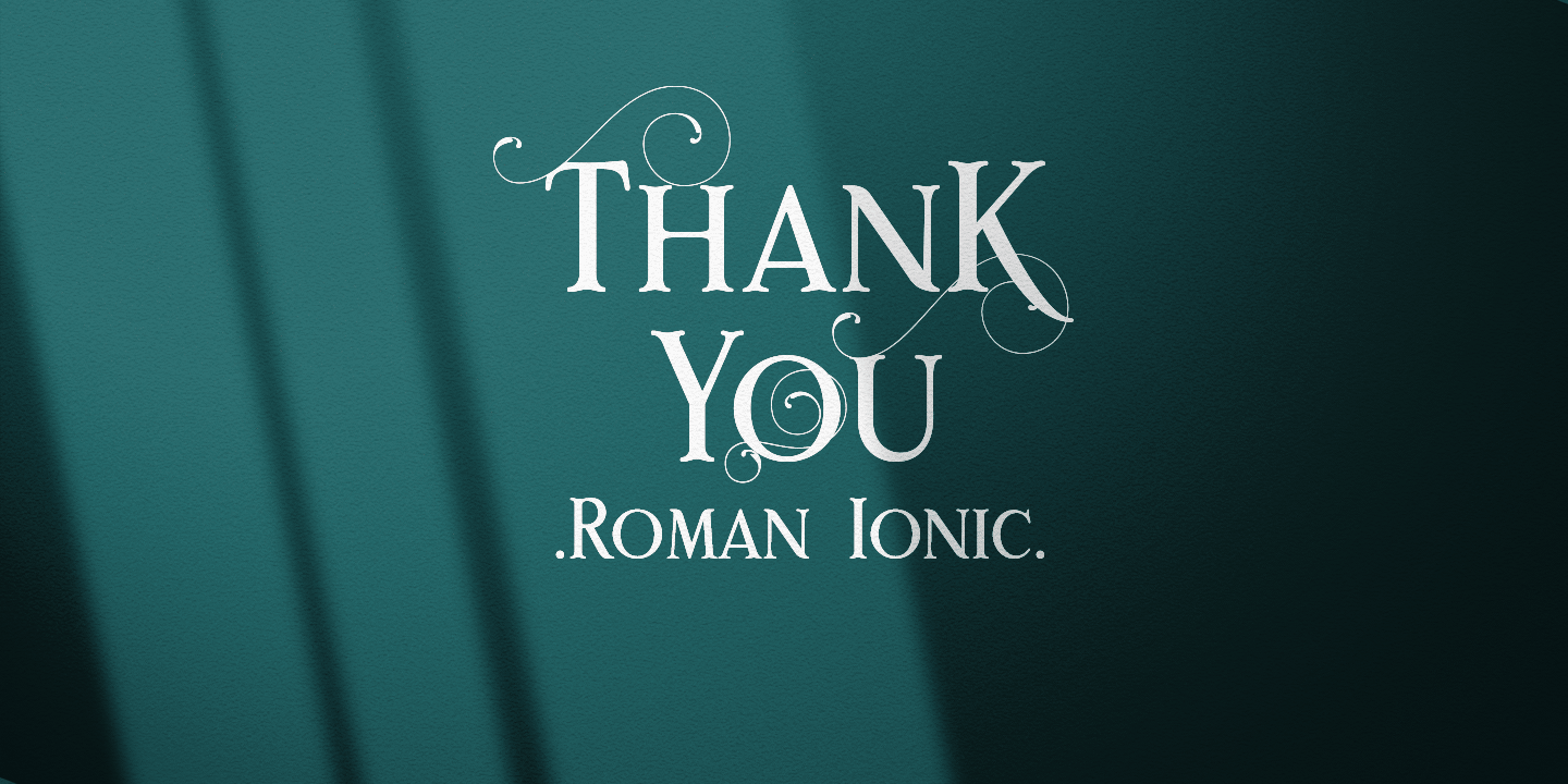 Rome Ionic Regular Font preview